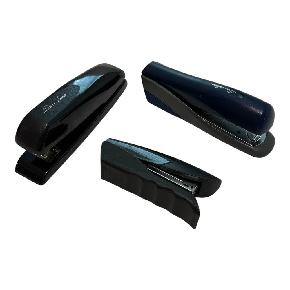 Lot 3 Swingline Stapler Models 646XX 717XX 8280X Black Blue Tested Works Well